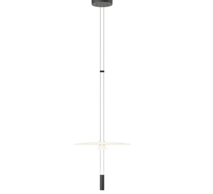 Suspension, Flamingo mini 1585, blanc et noir, LED, dim, 2700K, 726 lm, Ø45cm, H93cm - Vibia