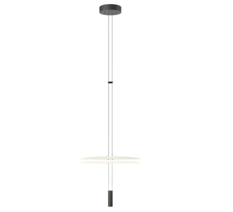 Suspension, Flamingo mini 1575, blanc et noir, LED, dim, 2700K, 726 lm, Ø45cm, H93cm - Vibia
