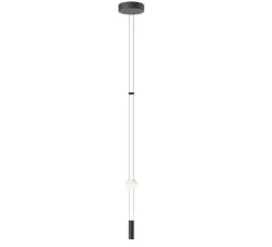 Suspension, Flamingo mini 1580, blanc et noir, LED, dim, 2700K, 726 lm, Ø9cm, H93cm - Vibia