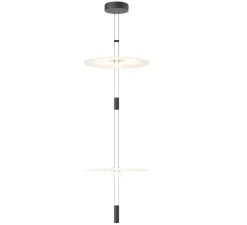 Suspension*Vibia Suspension, Flamingo mini 1590, , LED, dim, 2700K, 1152 lm, Ø45cm, H125cm - blanc et noir