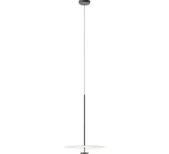 Suspension*Vibia Suspension, Flat 5940, cassé, LED, dim, 2700K, 1740 lm, Ø55cm, H80cm - blanc