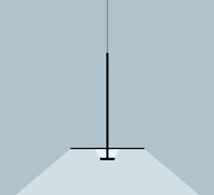 Suspension, Flat 5935, gris, LED, 2700K, 1740lm, Ø40cm, H80cm - Vibia