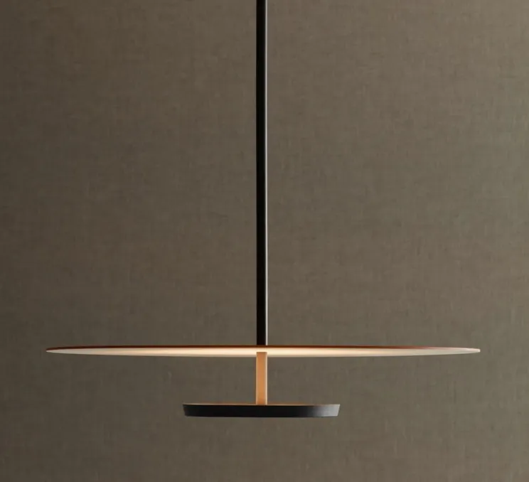 Suspension, Flat 5940, terracotta, LED, dim, 3500K, 1868 lm, Ø55cm, H80cm - Vibia