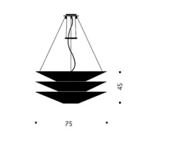 Suspension*Ingo Maurer Suspension, Floatation, , Ø75cm, H45cm, câble 2m - blanc