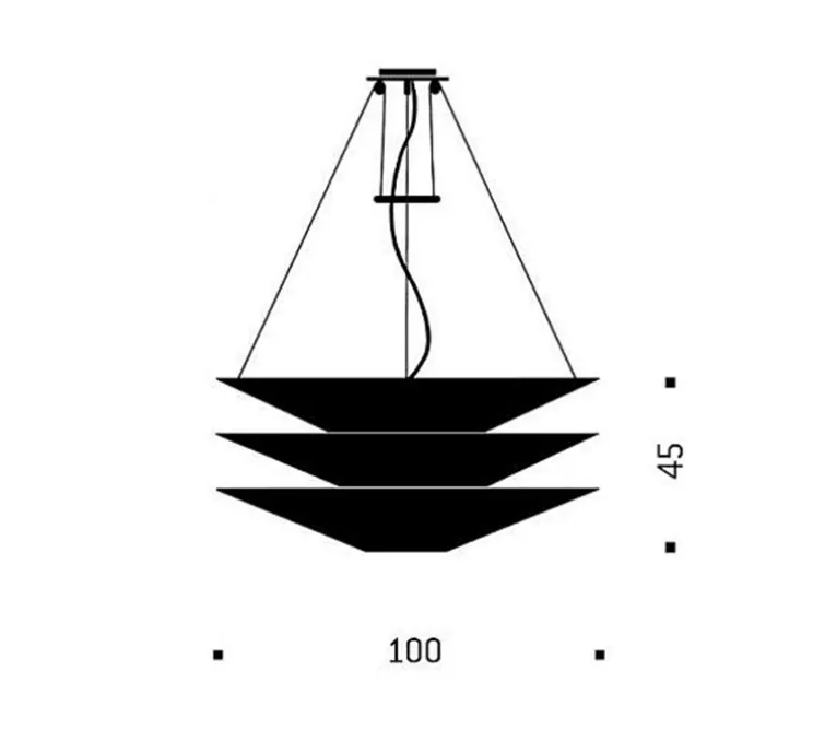 Suspension, Floatation, câble 2m, blanc, Ø100cm, H45cm - Ingo Maurer