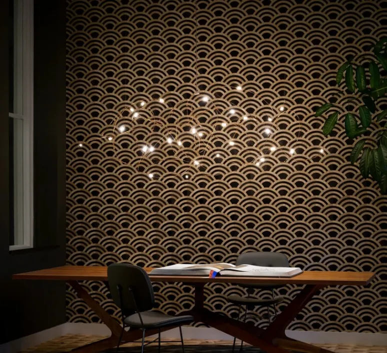 Suspension*Moooi Suspension, Flock of Light 31, , LED, dim, 2500K, 2582 lm, L180cm, H80cm - bronze