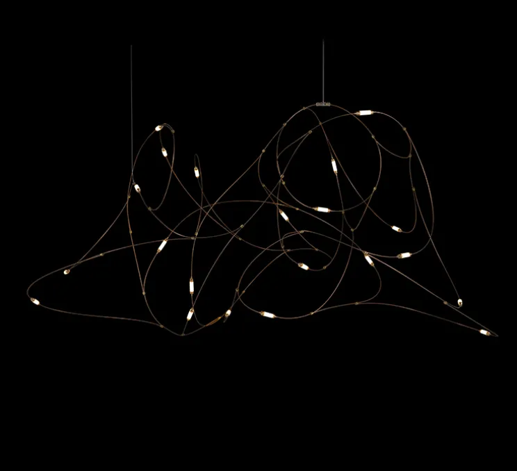 Suspension, Flock of Light 21, bronze, LED, 2700K, 2308lm, L135cm, H80cm - Moooi