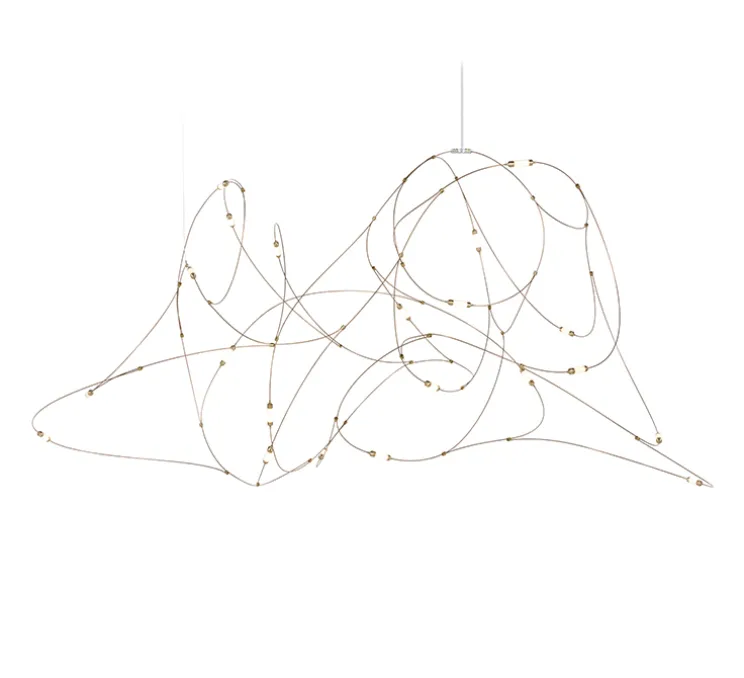 Suspension, Flock of Light 21, bronze, LED, 2700K, 2308lm, L135cm, H80cm - Moooi