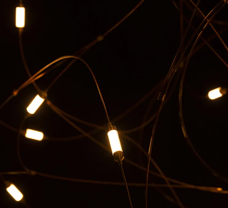 Suspension, Flock of Light 21, bronze, LED, 2700K, 2308lm, L135cm, H80cm - Moooi