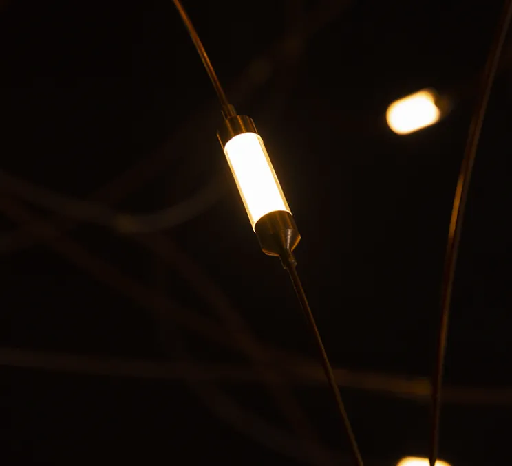 Suspension, Flock of Light 21, bronze, LED, 2700K, 2308lm, L135cm, H80cm - Moooi