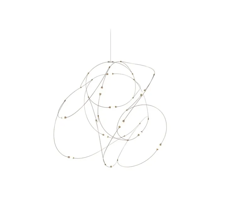 Suspension, Flock Of Light 11, bronze, LED, dim, 2500K, 1240 lm, L80cm, H65cm - Moooi