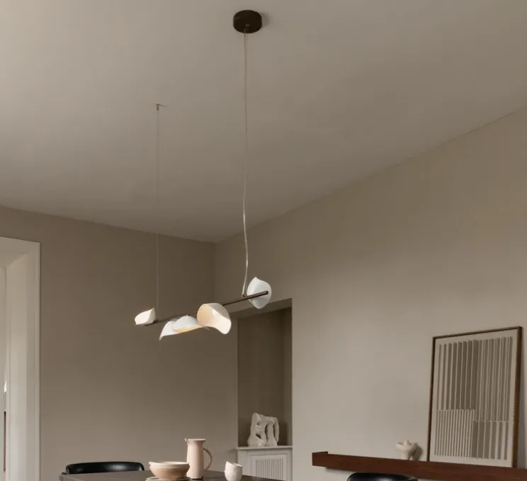 Suspension, Florii 5 Linear, blanc, bronze, LED, dim, 2700K, 1540 lm, L120cm, H400cm - Nuura