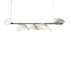 Suspension, Florii 5 Linear, blanc, bronze, LED, dim, 2700K, 1540 lm, L120cm, H400cm - Nuura