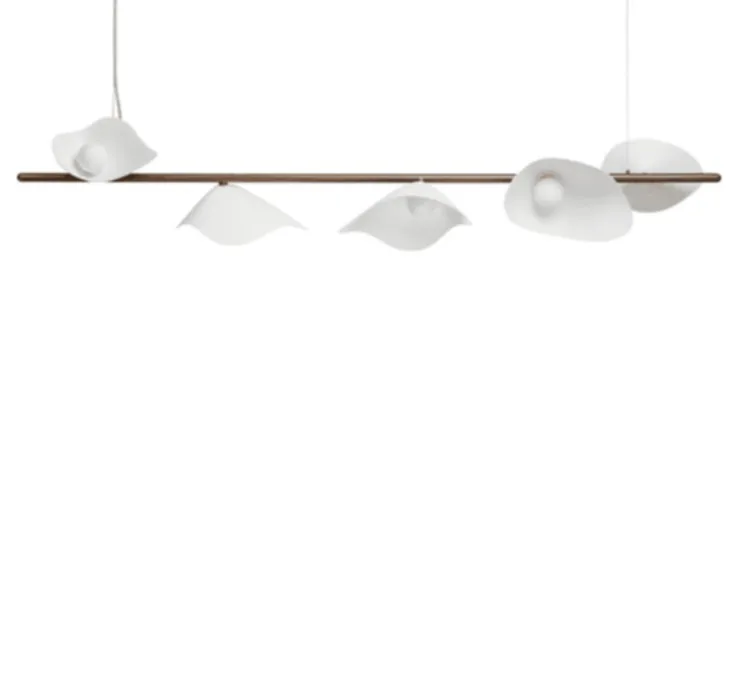 Suspension, Florii 5 Linear, blanc, bronze, LED, dim, 2700K, 1540 lm, L120cm, H400cm - Nuura