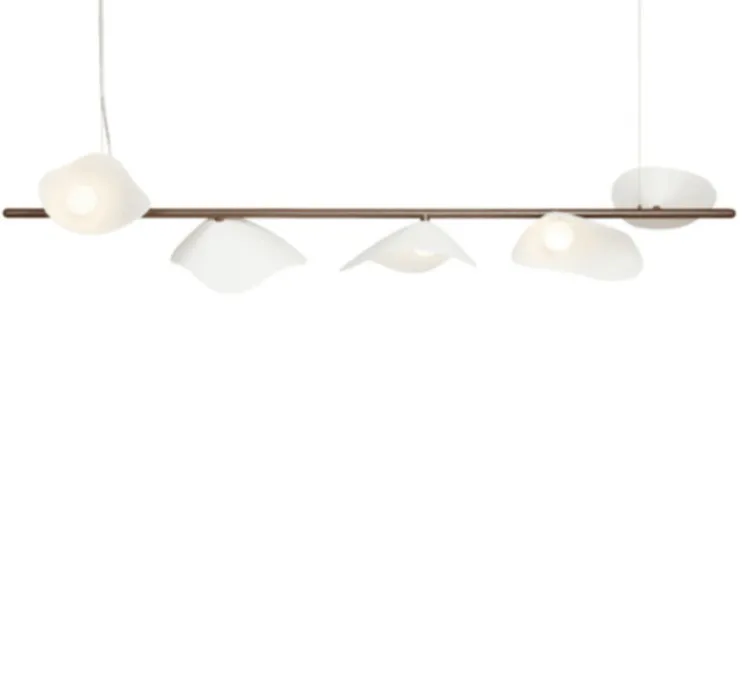 Suspension, Florii 5 Linear, blanc, bronze, LED, dim, 2700K, 1540 lm, L120cm, H400cm - Nuura