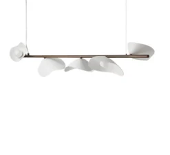 Suspension, Florii 5 Linear, blanc, bronze, LED, dim, 2700K, 1540 lm, L120cm, H400cm - Nuura