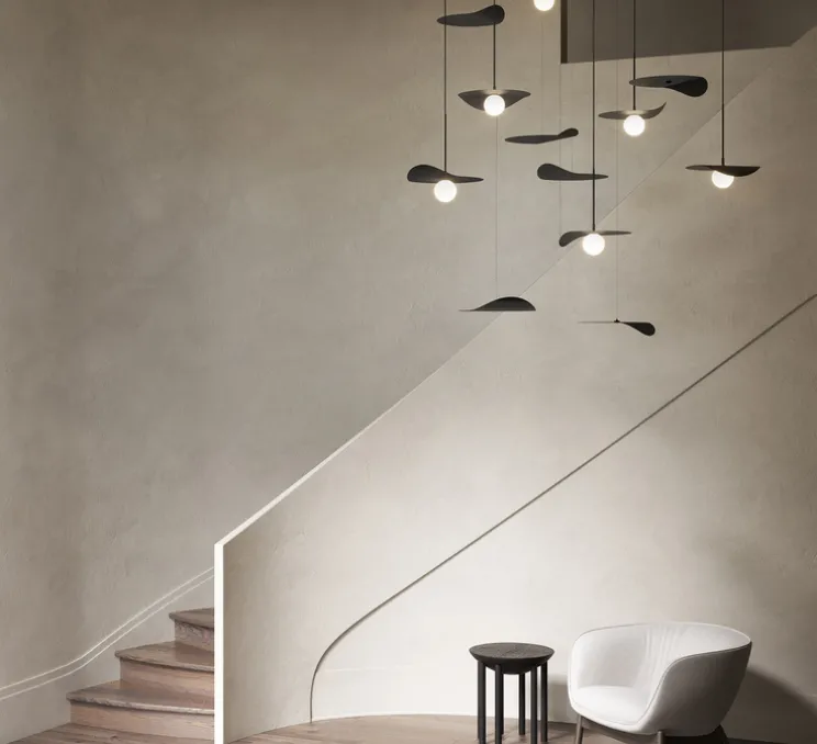 Suspension, Flow, noir, Ø35cm, H40cm - Kdln