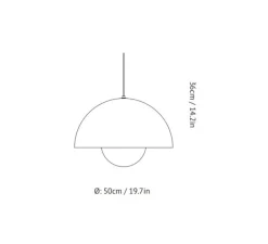 Suspension*Andtradition Suspension, Flowerpot VP2, , Ø50cm, H36cm - blanc mat