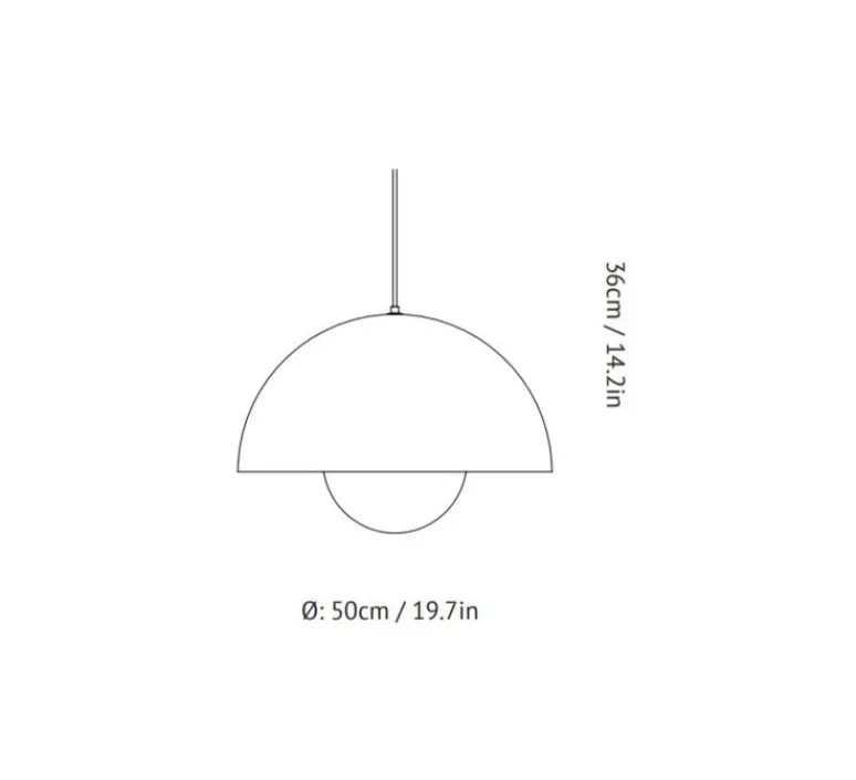 Suspension*Andtradition Suspension, Flowerpot VP2, , Ø50cm, H36cm - blanc mat