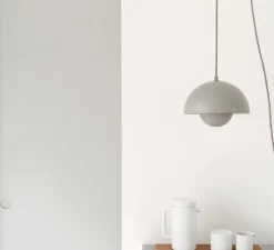 Suspension*Andtradition Suspension, FlowerPot VP1, , Ø23cm, H16cm - gris mat