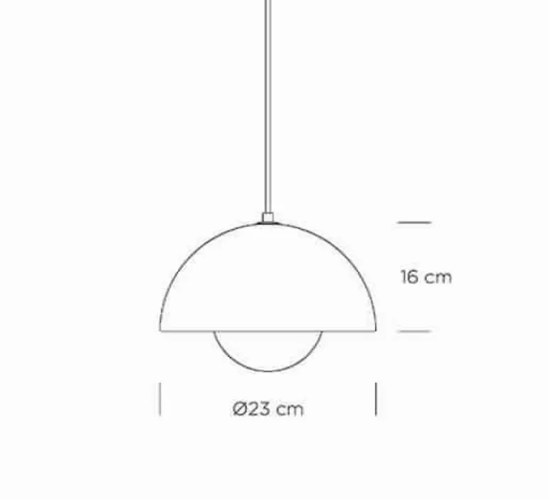 Suspension*Andtradition Suspension, FlowerPot VP1, , Ø23cm, H16cm - gris mat