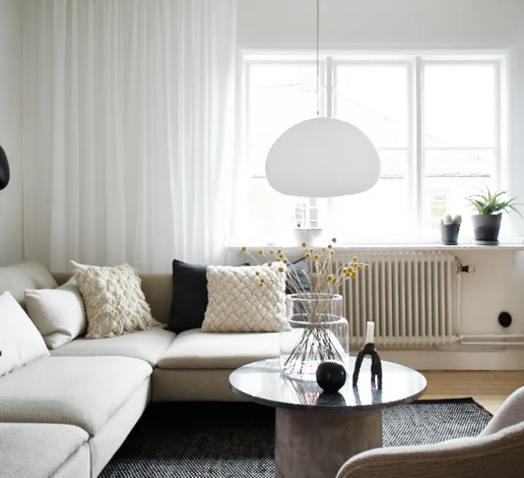 Suspension, Fluid, blanc, Ø42cm, H27cm - Muuto