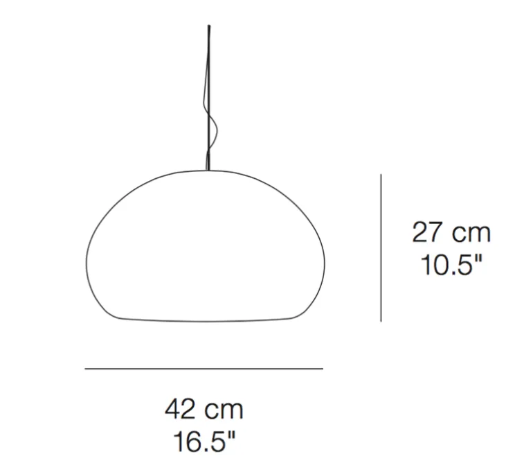 Suspension, Fluid, blanc, Ø42cm, H27cm - Muuto