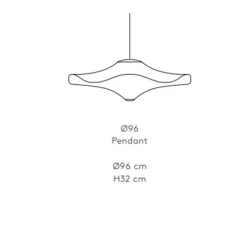 Suspension*Made by Hand Suspension, Flying, , LED, 3000K, 2600 lm, Ø96cm, H45cm - blanc ivoire