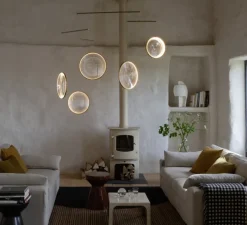 Suspension, Focus x5, blanc, LED, dim, 2700K, 3180 lm, L160,8cm, H131cm - DCW éditions Paris