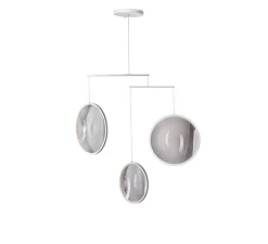Suspension, Focus x3, blanc, LED, 2700K, 2040 lm, dim, L99,8cm, H103,7cm - DCW éditions Paris