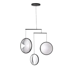 Suspension*DCW éditions Paris Suspension, Focus x3, , LED, 2700K, 2040 lm, dim, L99,8cm, H103,7cm - noir
