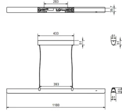 Suspension*Belid Suspension, Fold linear G2, , LED, dim, 2700K, 2435 lm, L118cm, H6,3cm - blanc