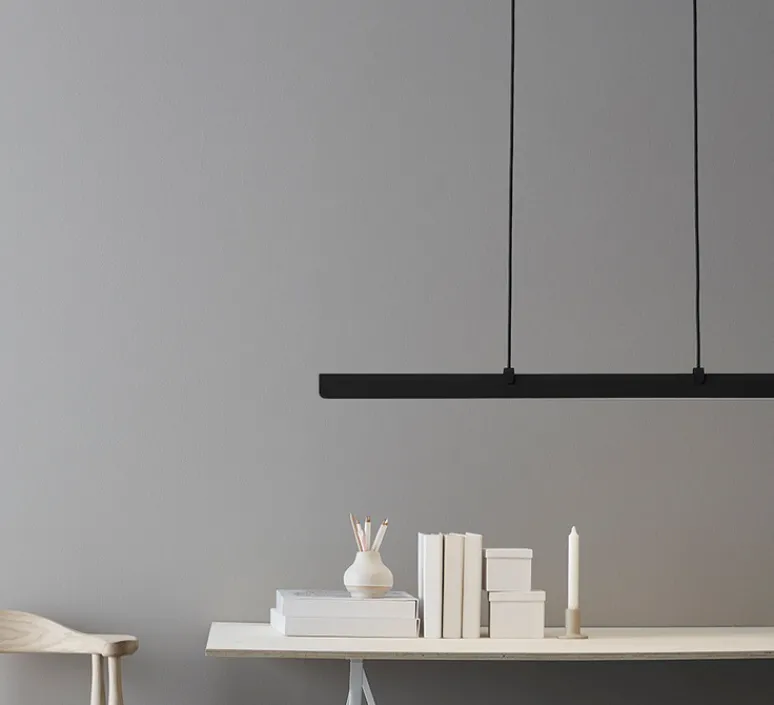 Suspension*Belid Suspension, Fold linear G2, , LED, dim, 2700K, 2435 lm, L118cm, H6,3cm - noir