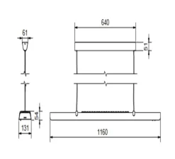 Suspension*Belid Suspension, Fold office G2, , LED, dim, 3000K, 5200 lm, L116cm, H5,4cm - blanc