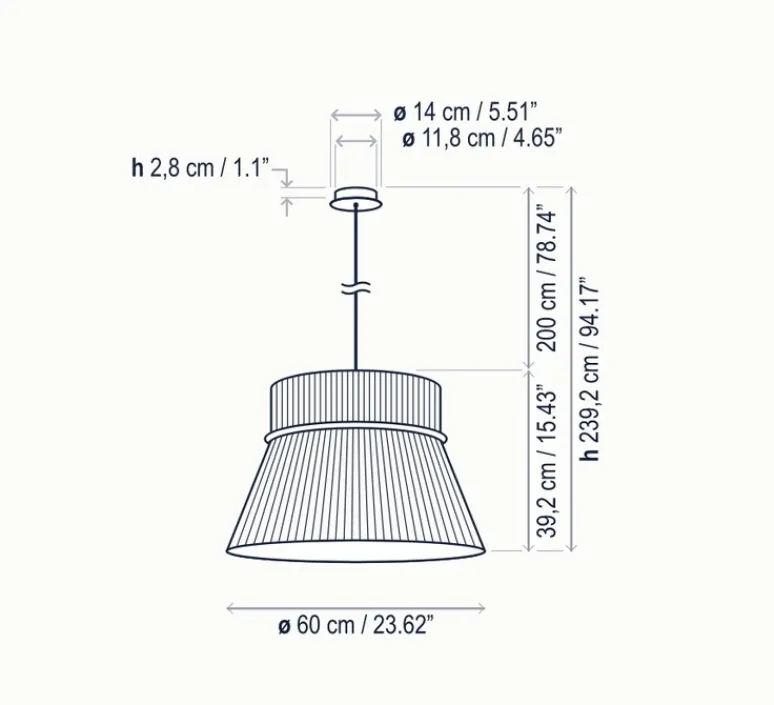 Suspension*Bover Suspension, Folie S/60, , Ø60cm, H39,2cm - crème