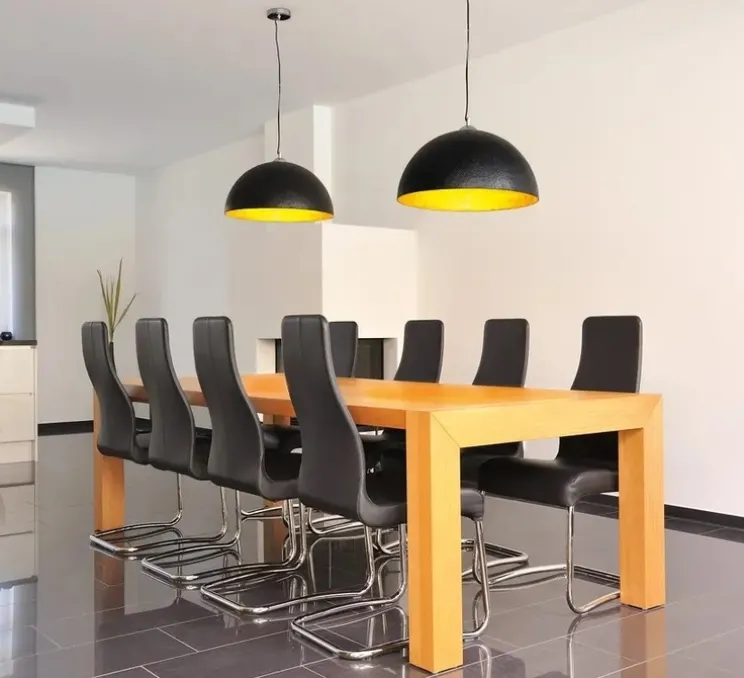 Suspension, Forchini 50, noir, laiton, Ø50cm, H25,5cm - Slv