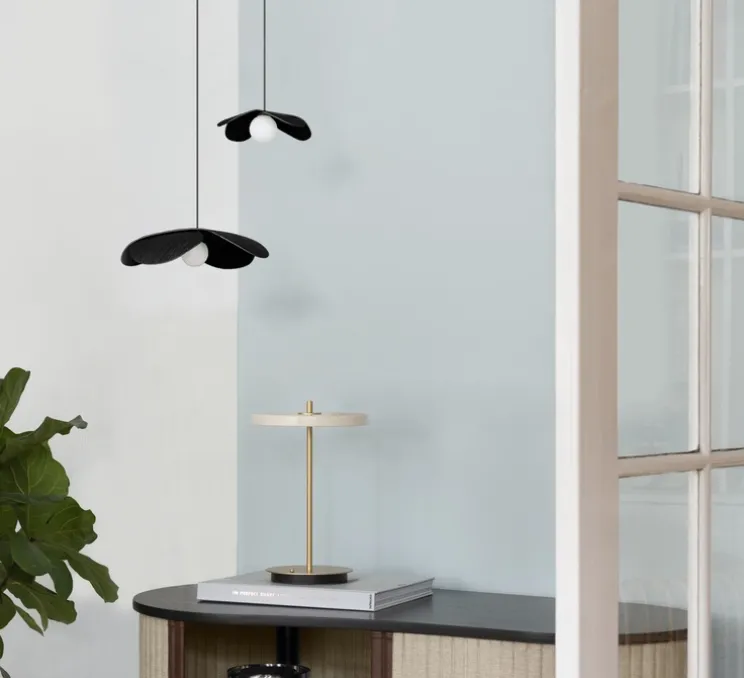 Suspension, Forget Me Not, Medium, noir, Ø28cm, H7cm - Umage