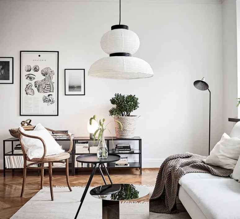 Suspension*Andtradition Suspension, Formakami JH4, , Ø50cm, H48cm - blanc, noir