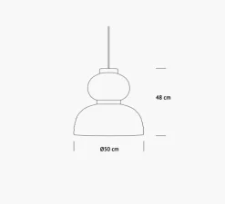 Suspension*Andtradition Suspension, Formakami JH4, , Ø50cm, H48cm - blanc, noir