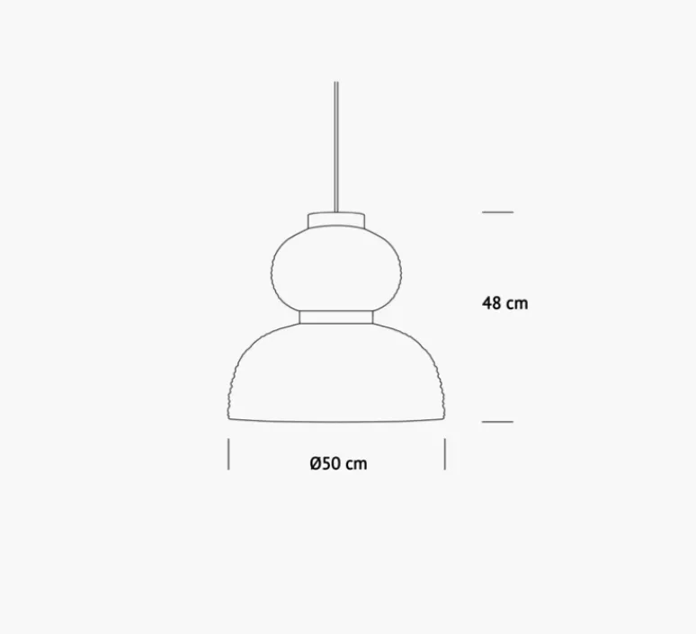 Suspension*Andtradition Suspension, Formakami JH4, , Ø50cm, H48cm - blanc, noir