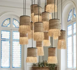 Suspension, Formentera 16l, naturel, Ø70cm, H204cm - Market Set