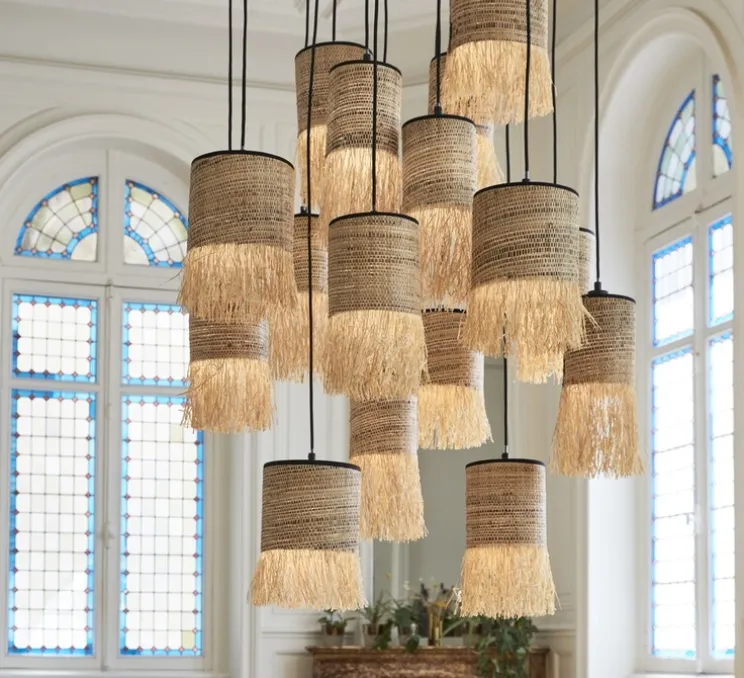 Suspension, Formentera 16l, naturel, Ø70cm, H204cm - Market Set