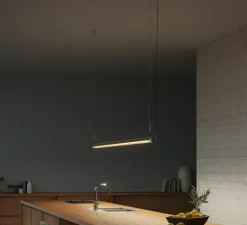 Suspension*Marset Suspension, Fris 155, , LED, dim, 2700K, 3570 lm, Ø6cm, L215cm - bronze