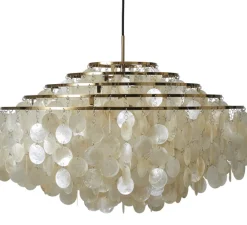 Suspension, Fun 11DM, laiton, blanc, Ø70cm, H44cm - Verpan