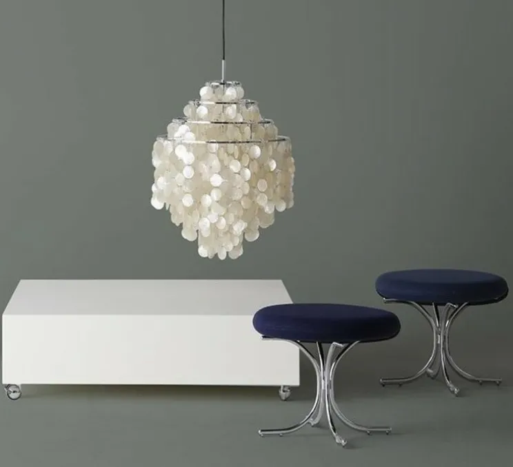 Suspension, Fun 0DM, nacre, blanc, Ø53cm, H76cm - Verpan