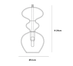 Suspension, Futura S, marron châtaigne, câble or, H24cm, Ø11cm - Ebb and Flow