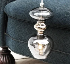 Suspension, Futura, Transparent Platine, H24cm - Ebb and Flow