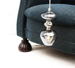 Suspension, Futura, Transparent Platine, H24cm - Ebb and Flow