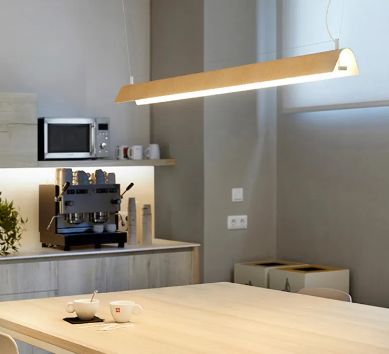 Suspension*Estiluz Suspension, Gada T-3925S, , L120cm, H7cm - bois