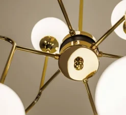 Suspension*Stilnovo Suspension, Galassia, , L90,5cm, H96cm - blanc et or